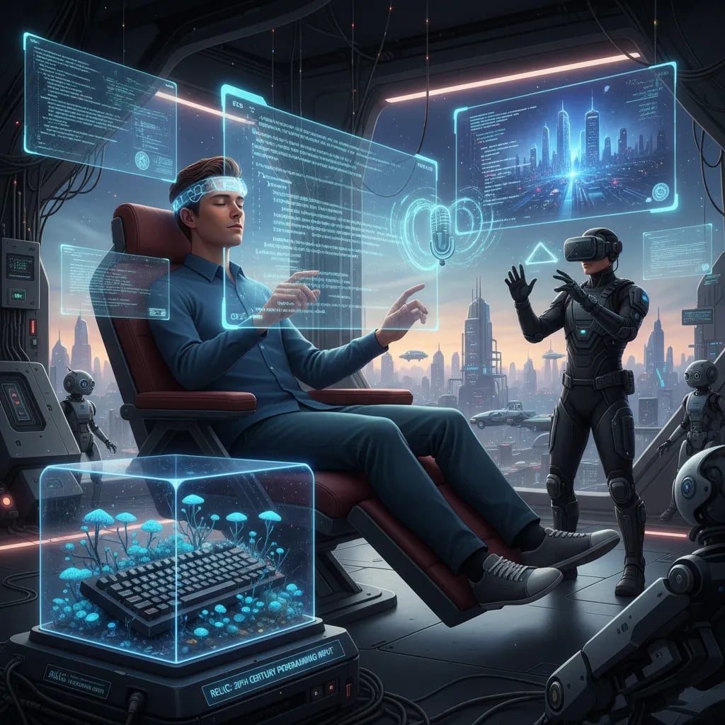 Por Que O Último Programador Esqueceu o Teclado: Caminhos Surpreendentes do Futuro da Programação Cover